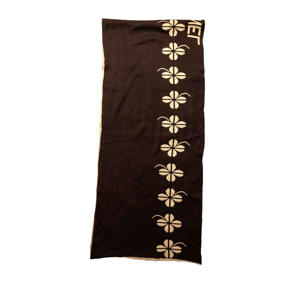CHANEL Brown & Tan Reversible Scarf Botanical Floral Print - Picture 7 of 16